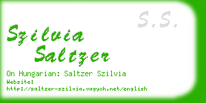 szilvia saltzer business card